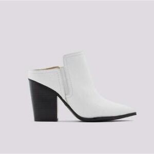 White Aldo Mule Booties